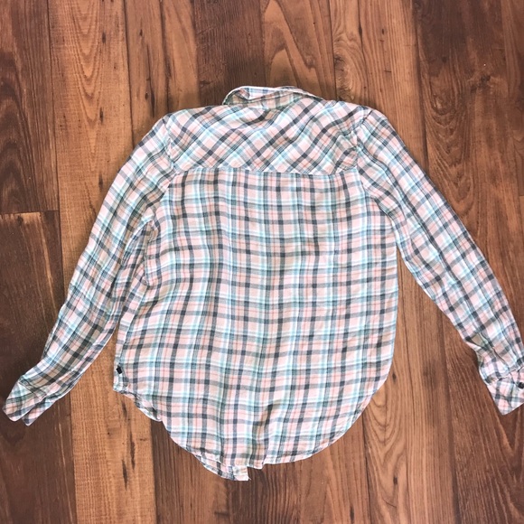 William Rast Plaid Girl’s Top - Picture 3 of 5